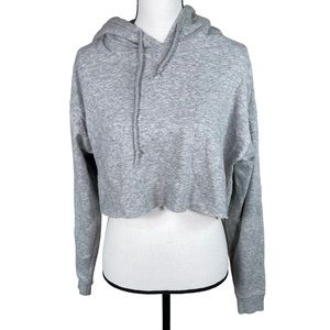 UO Out From Under Gray Cropped Hoodie